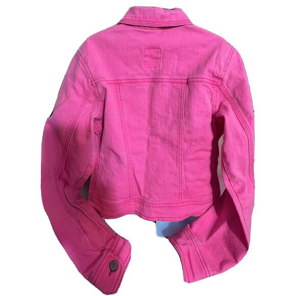 JACKET Old Navy Girls Pink Jean Jacket Size Large - Picture 2 of 15